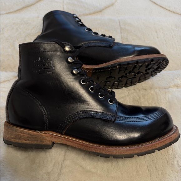 Like NEW! $379 Woolrich Yankee USA Made Moc Toe Black Horween Leather Boot 8 main image 7